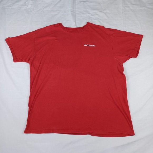 Columbia Men's Size 2XL T-Shirt American Flag Trees Red Patriotic U.S.A. - Picture 1 of 8